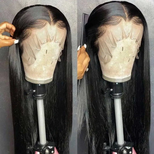 Straight 13x6 HD Full Lace Frontal Wigs 100% Human Hair Pre Plucked Natural Black 13x4 HD Lace Front Human Hair Wigs For Women