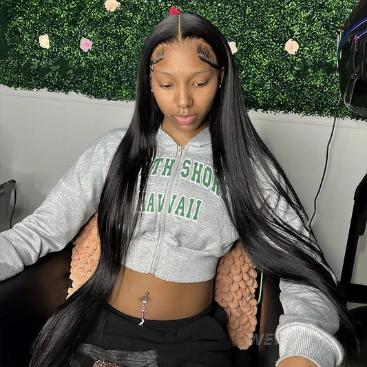 100% Human Hair Wigs HD 13x6 Bone Straight Lace Frontal Wig 30 36 Inch 13x4 Lace Front Wigs Brazilian 4x4 Closure Wig For Women